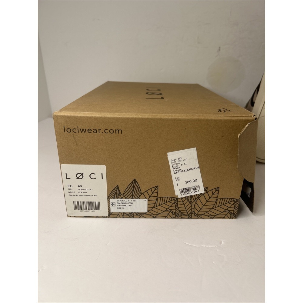 LOCI‎ VEGAN ELEVEN TRAINER Green KHAKI EU43 US W11 M10 NEW IN BOX - Picture 9 of 10